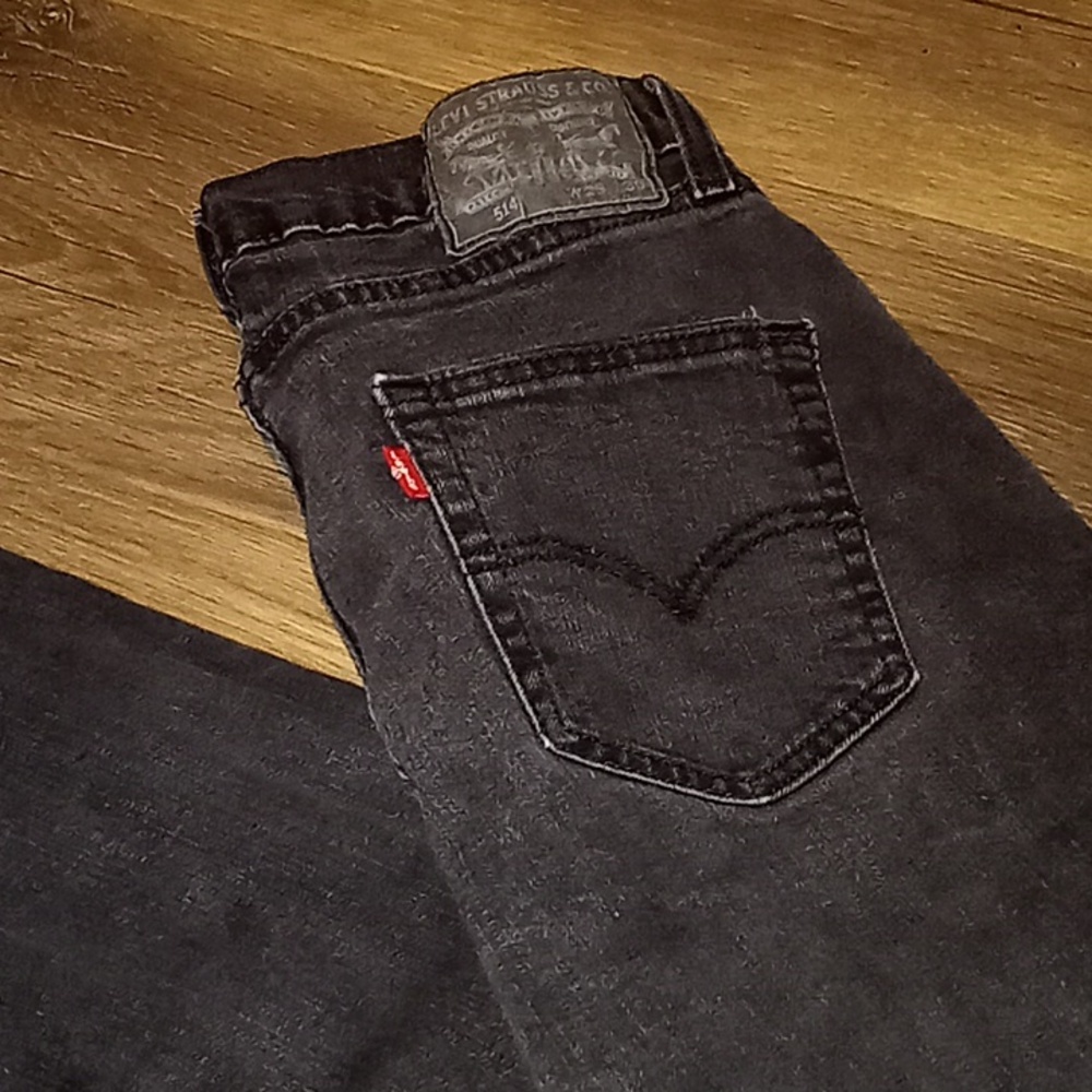 Levi's Womens Black Straight Jeans
